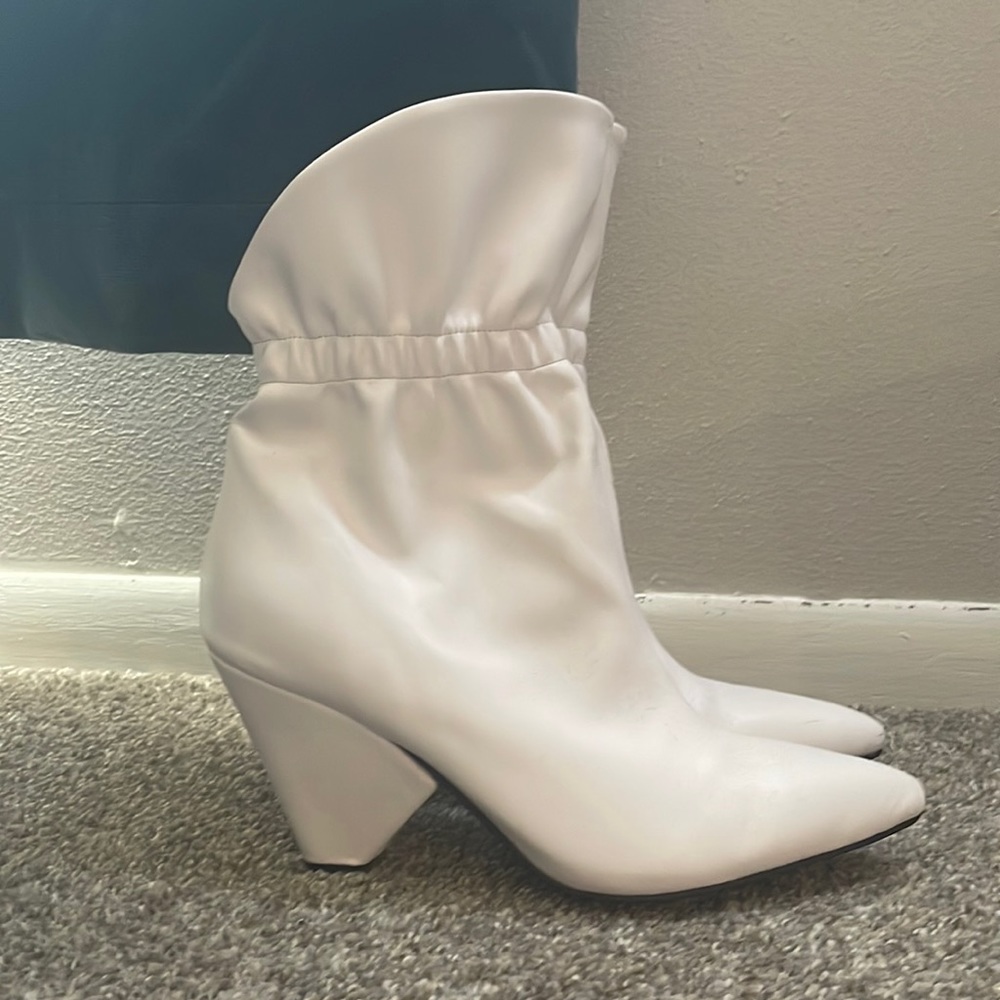 Harley Quinn White Costume Movie Cowboy Boots